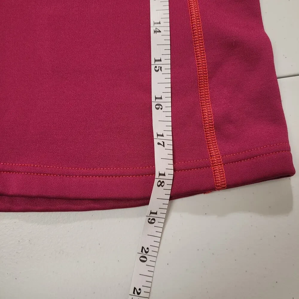 KJUS Kids Fleece Jacket Size 128 (Size 8) Pink Quarter Zip Ski Mid Layer Outdoor